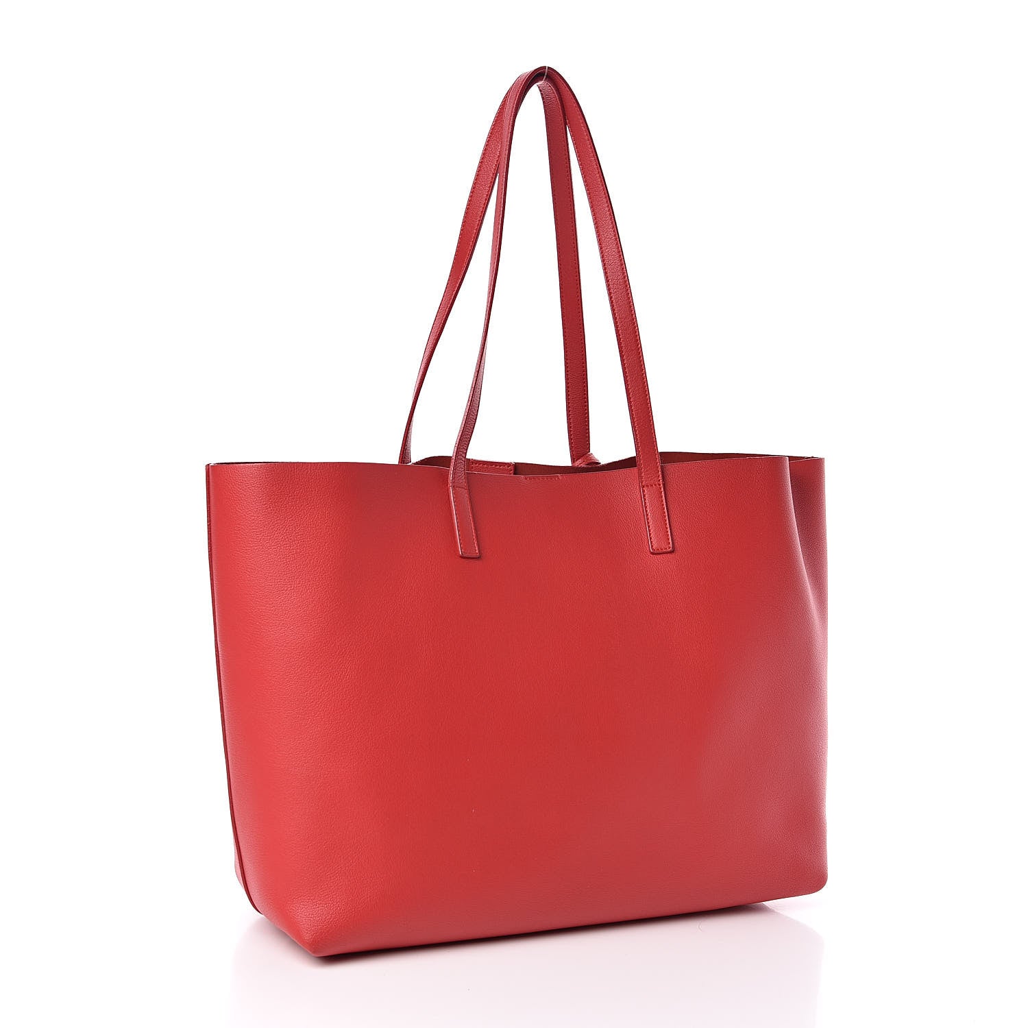 Saint Laurent Calfskin Large Shopping Tote Red 4 of 9