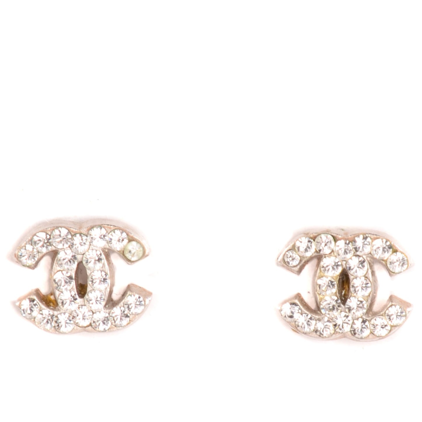 Crystal Timeless CC Earrings Silver