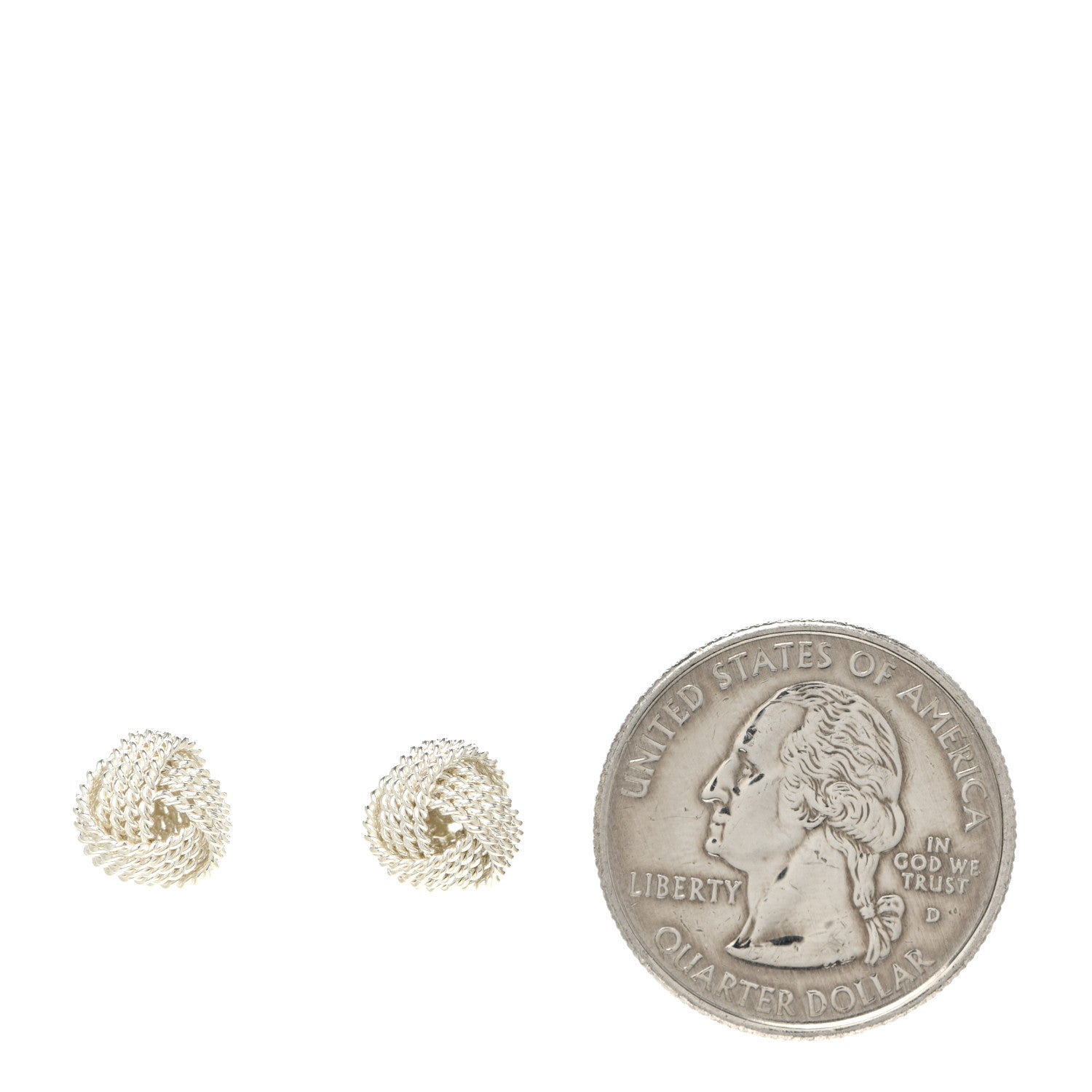 Tiffany Sterling Silver Twist Knot Earrings 2 of 5