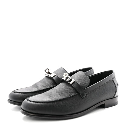 Hermes Epsom Womens Destin Loafer 37 Black 4 of 10