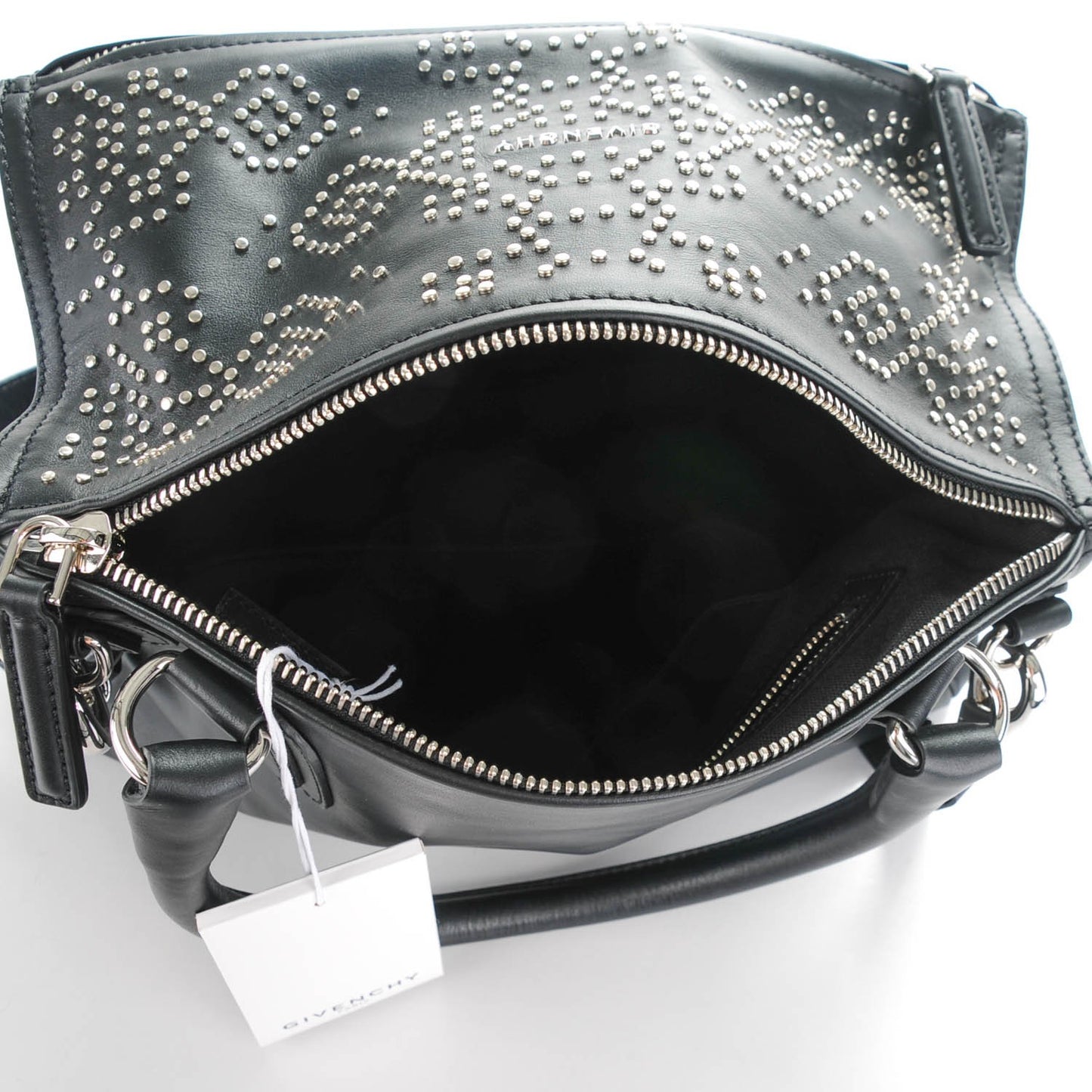 Calfskin Studded Medium Pandora Black