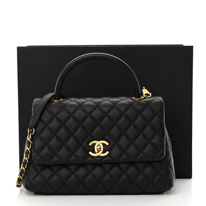 Chanel Caviar Quilted Small Coco Handle Flap Black 11 of 11