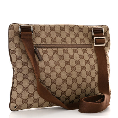 Gucci Monogram Flat Messenger Bag Dark Brown 3 of 11