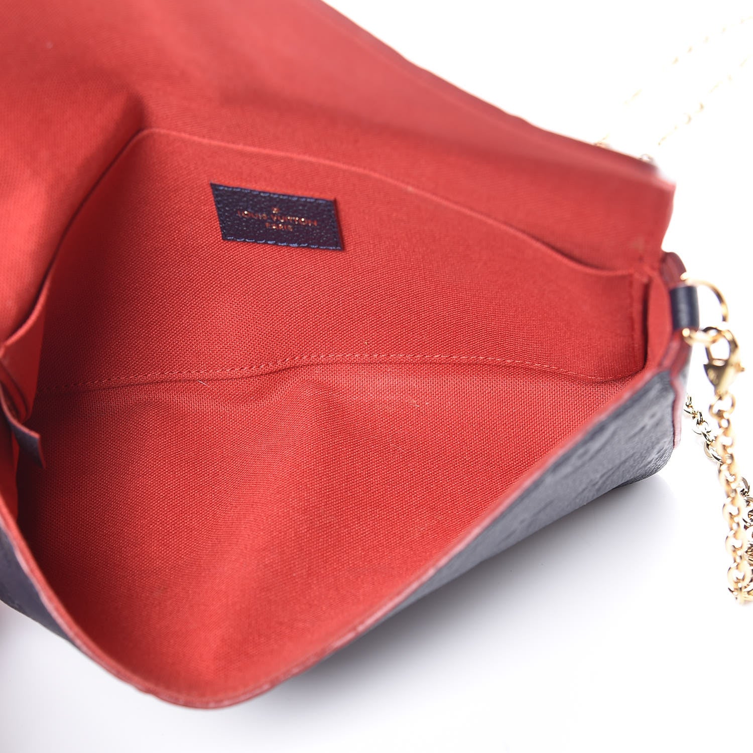 Louis Vuitton Empreinte Pochette Felicie Chain Wallet Marine Rouge 5 of 11