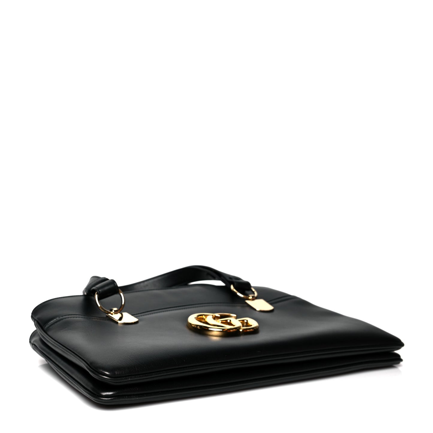 Vitello Palmellato Lux Large Arli Top Handle Bag Black