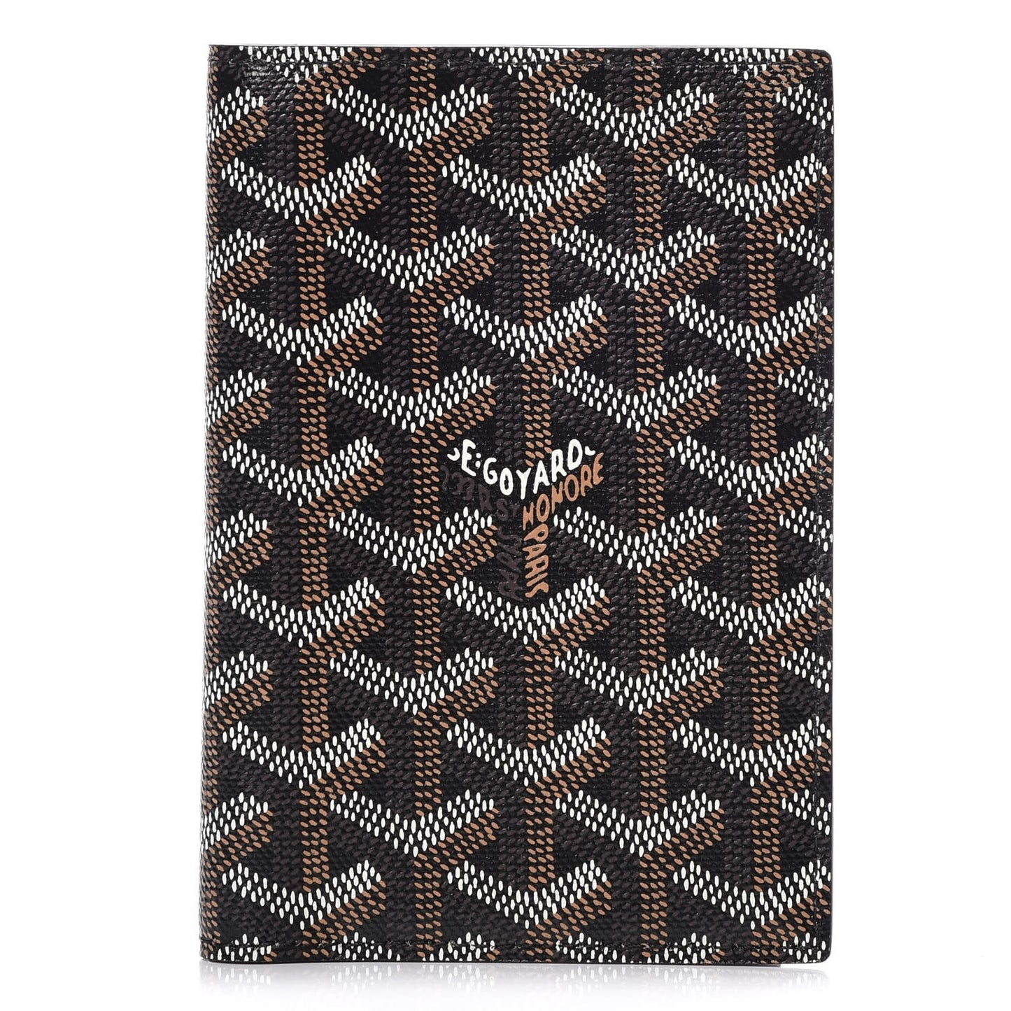 Chevron Passport Wallet Black