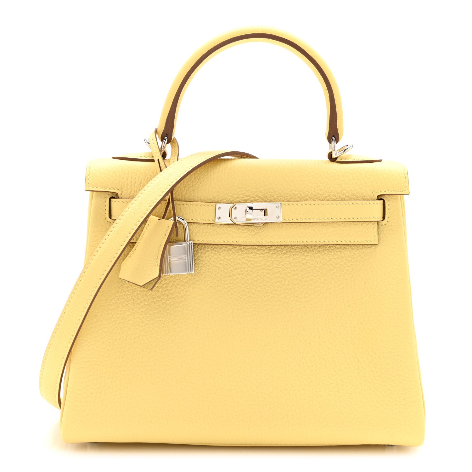 Hermes Togo Kelly Retourne 25 Jaune Poussin 1 of 11