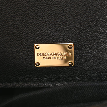 Dolce & Gabbana Lambskin Medium Embroidered Laser Cut Miss Sicily Satchel Black 6 of 11