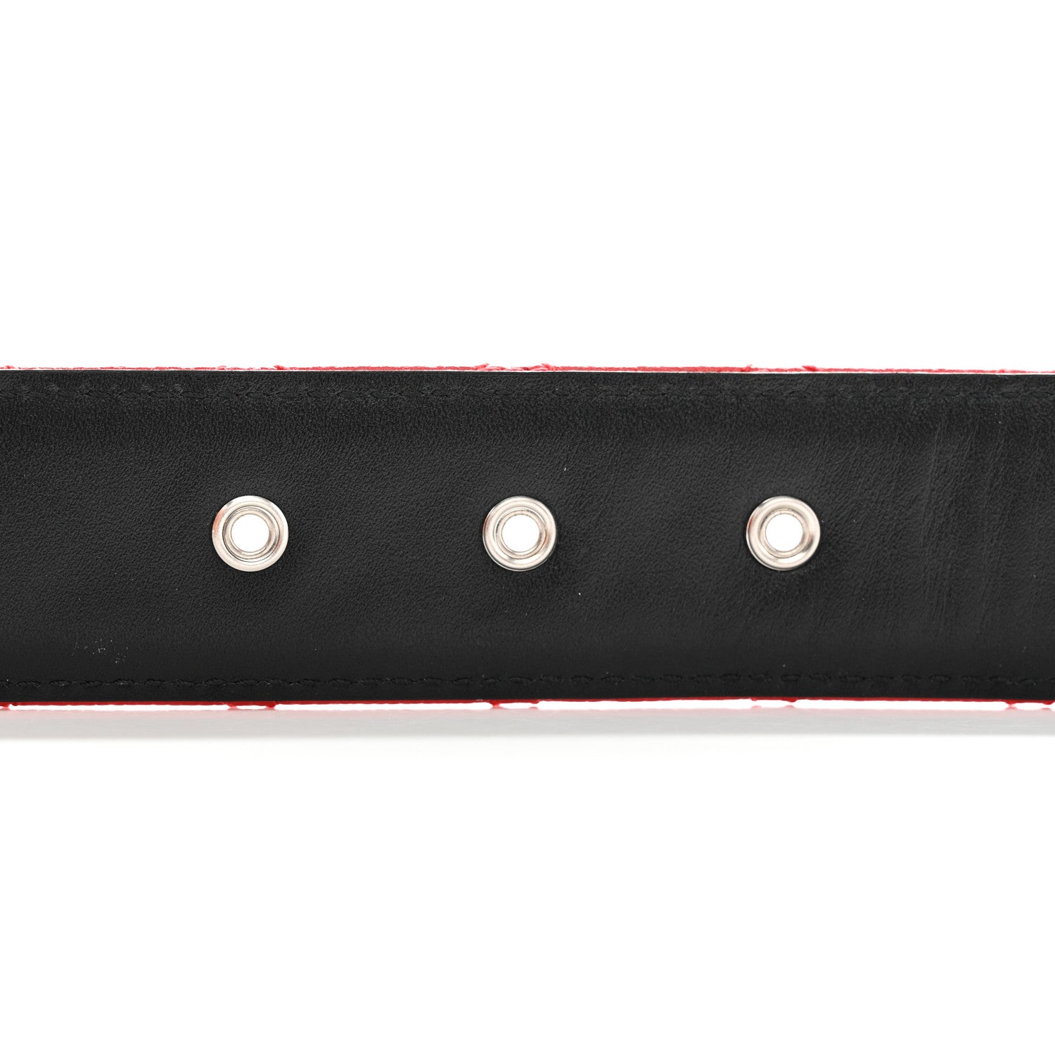Chanel Caviar Quilted CC Chain Belt 85 34 Red 5 of 6