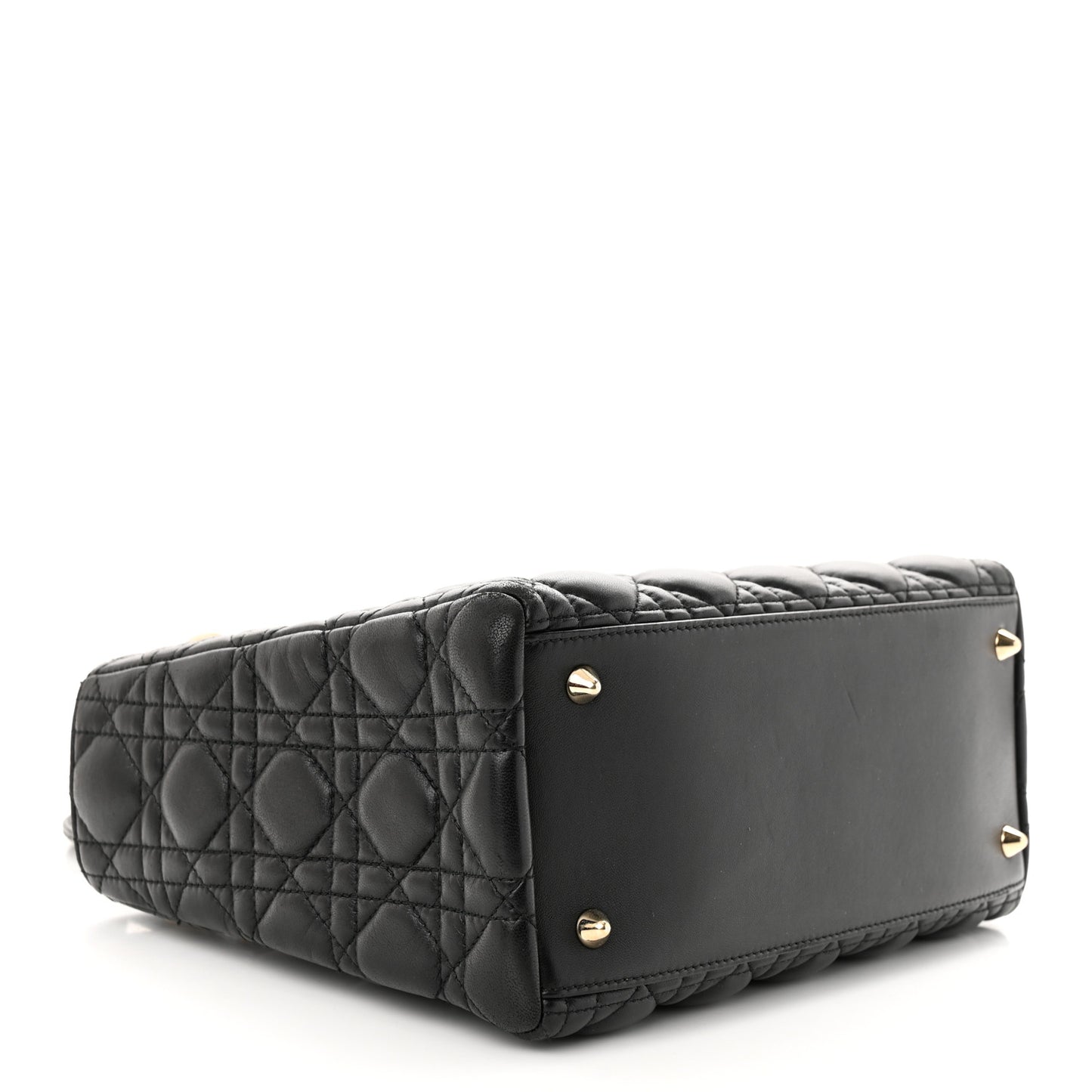 Lambskin Cannage Medium Lady Dior Black
