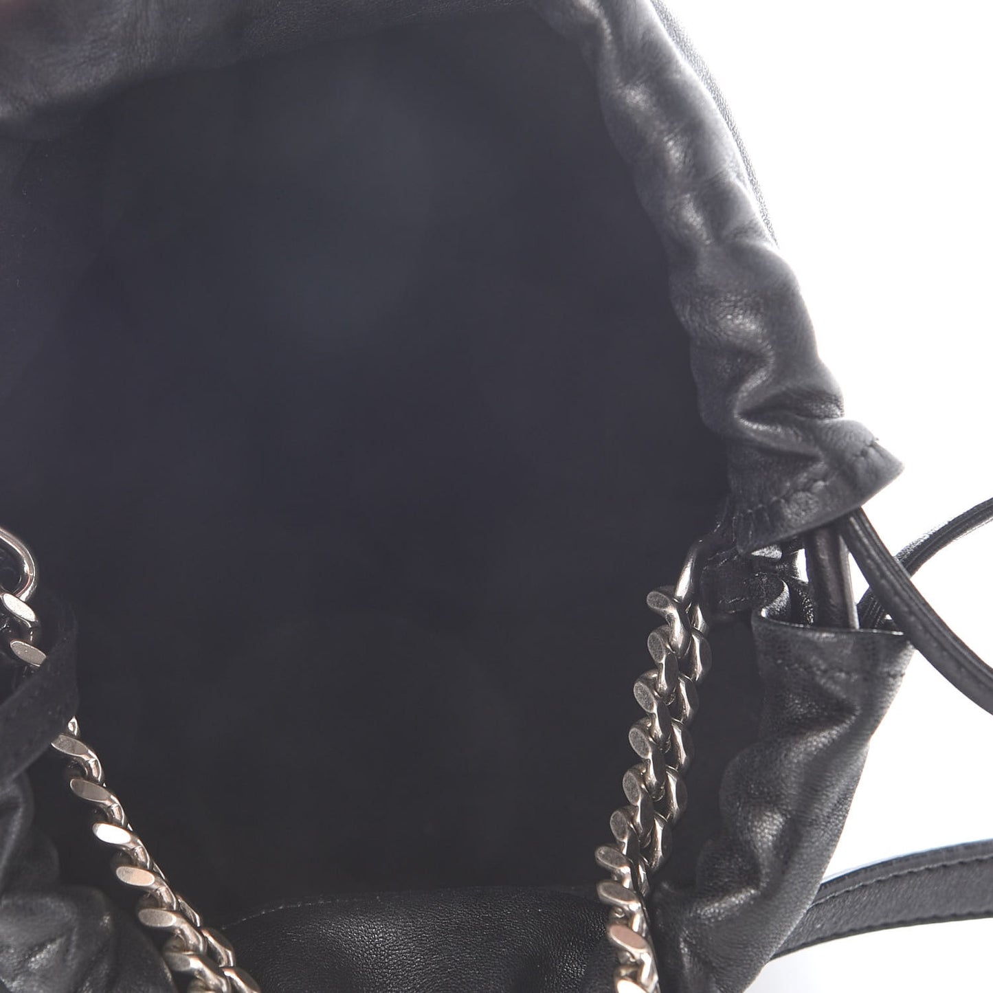 Lambskin Small Teddy Bucket Bag Black
