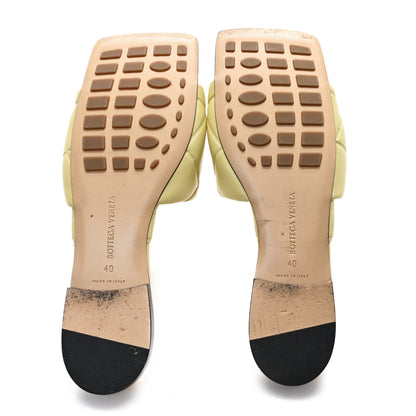 Bottega Veneta Nappa Quilted Rubber Lido Flat Sandals 40 Moon Beam 6 of 8