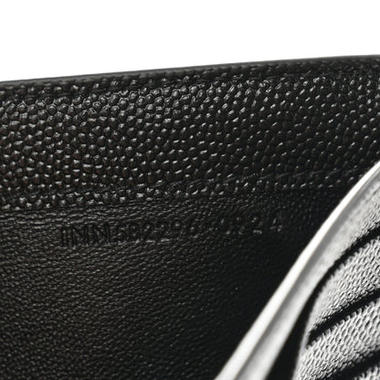 Saint Laurent Grain De Poudre Monogram Bi-Fold Wallet Black 8 of 9