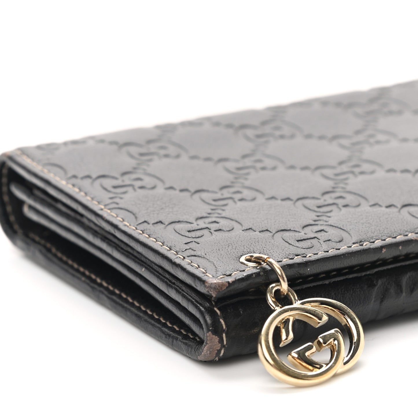 Guccissima Signature GG Pierce Continental Wallet Chocolate