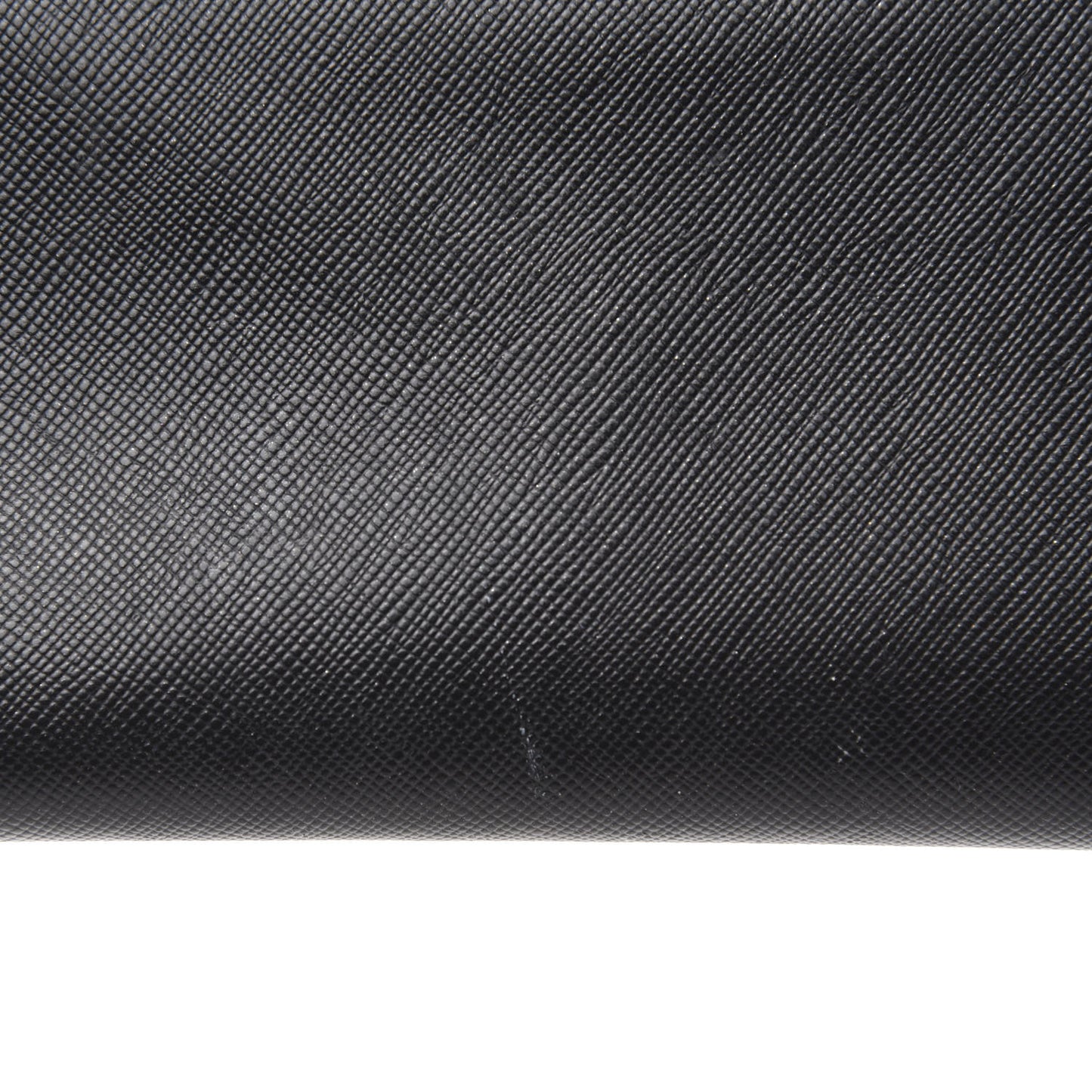 Saffiano Triangle Zip Around Wallet Black