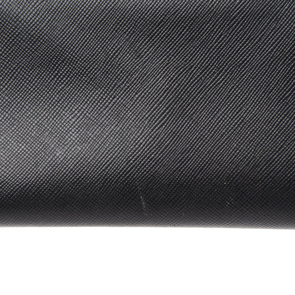 Prada Saffiano Triangle Zip Around Wallet Black 10 of 11