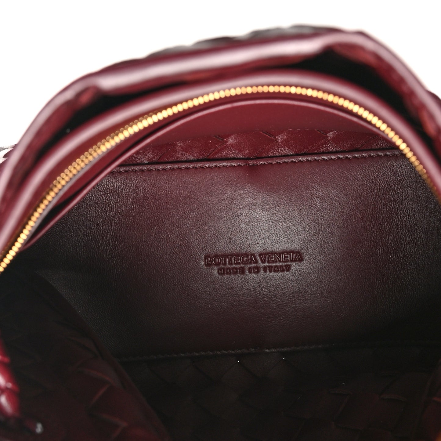 Nappa Intrecciato Small Andiamo Shoulder Bag Barolo