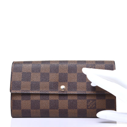 Louis Vuitton Damier Ebene Sarah Wallet 2 of 10