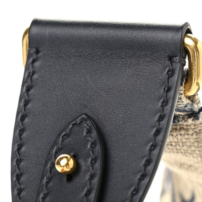 Christian Dior Oblique Studded Shoulder Strap Blue 6 of 8