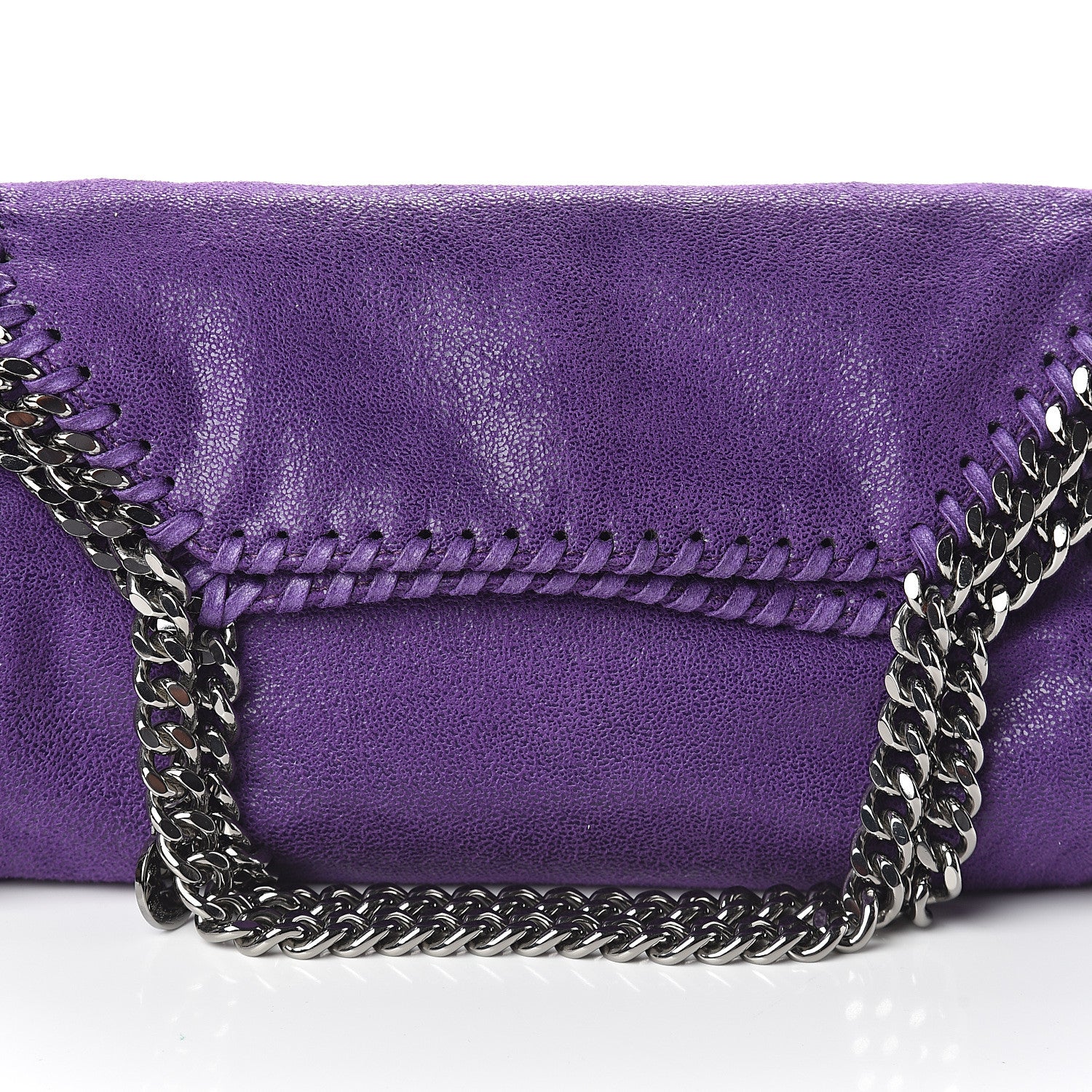 Stella McCartney Shaggy Deer Mini Falabella Fold Over Tote Bright Purple 6 of 8