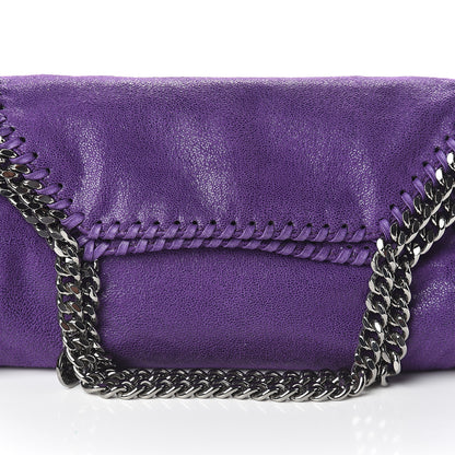 Stella McCartney Shaggy Deer Mini Falabella Fold Over Tote Bright Purple 6 of 8