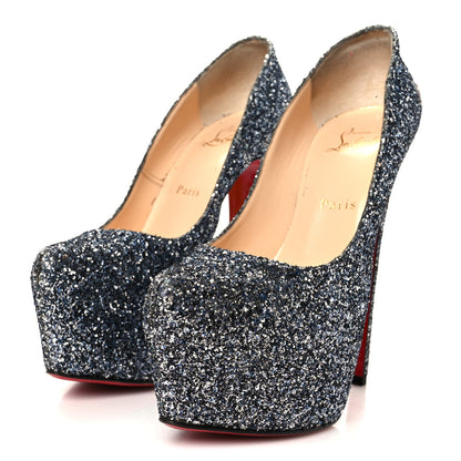 Christian Louboutin Glitter Daffodile Spotlight 160 Pumps 39.5 Blue Khol 4 of 9