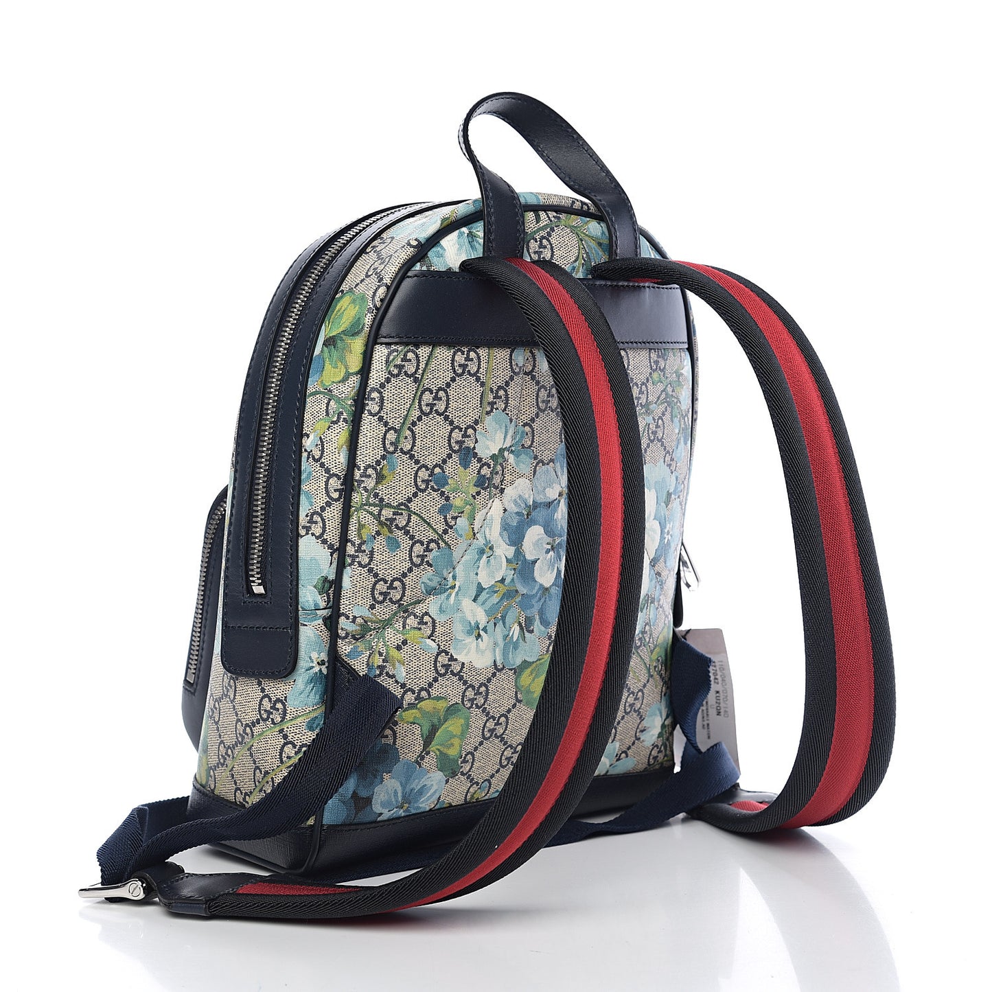 GG Supreme Monogram Blooms Small Day Backpack Blue