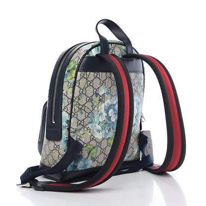 Gucci GG Supreme Monogram Blooms Small Day Backpack Blue 2 of 9
