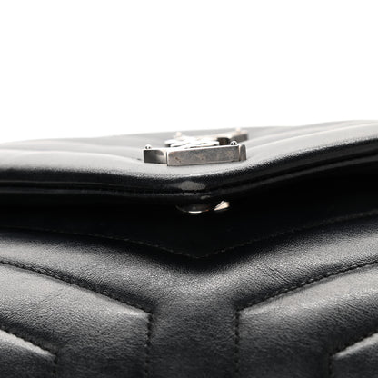 Saint Laurent Calfskin Y Quilted Monogram Medium Loulou Chain Satchel Black 13 of 14