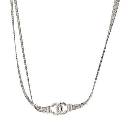 Chanel Metal Chain CC Choker Silver 1 of 5