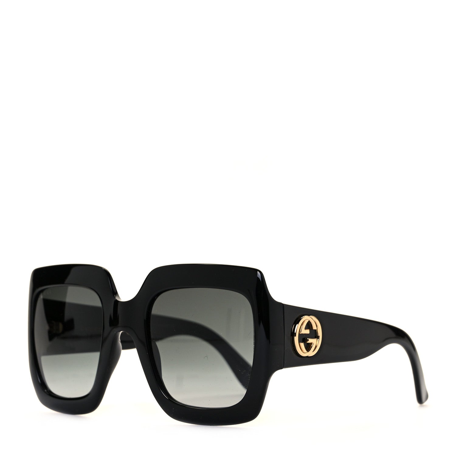 Gucci Acetate Square Frame Sunglasses GG0053S Black 1 of 8