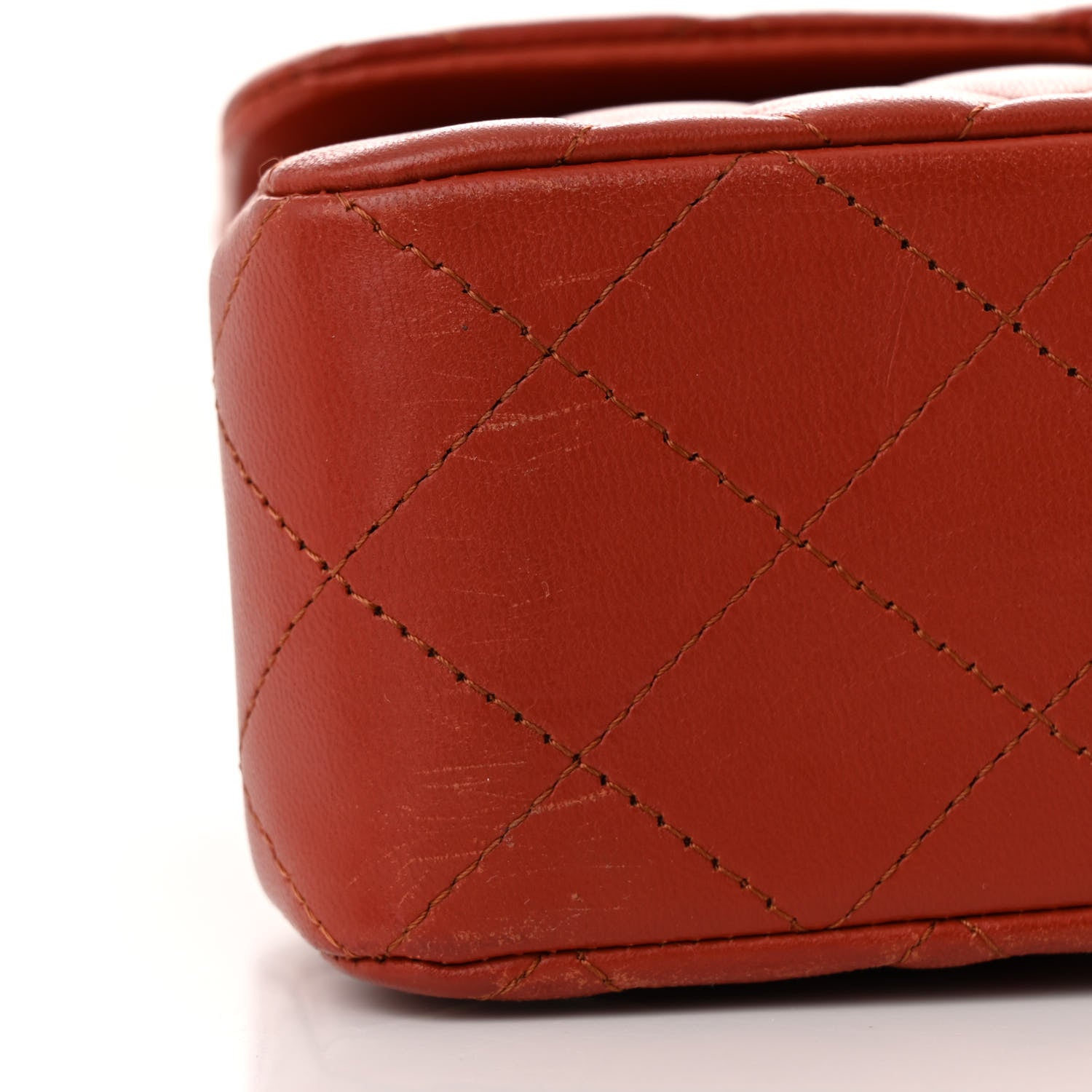 Chanel Lambskin Quilted Small Double Flap Red 12 of 14