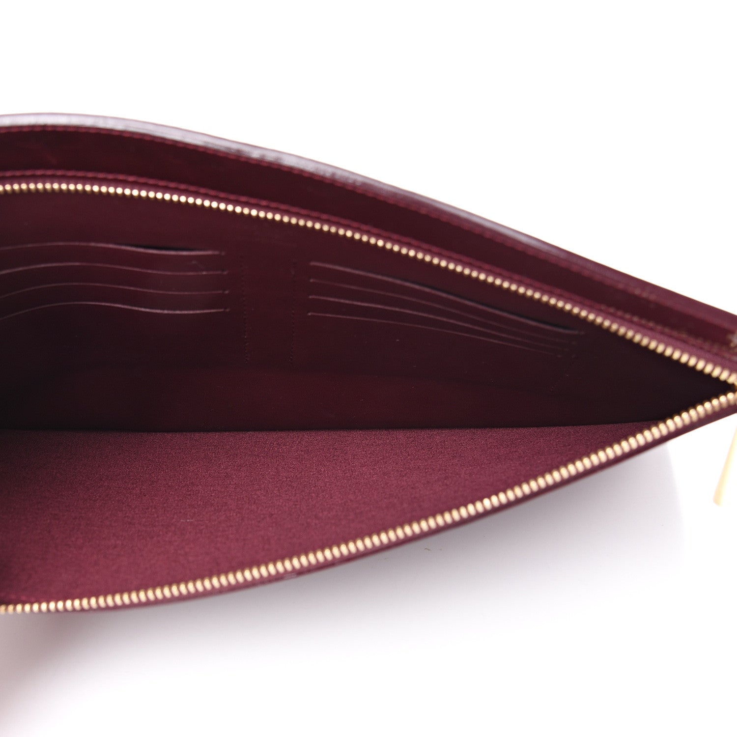 Louis Vuitton Vernis Pershing Square Clutch GM Rouge Fauviste 4 of 5