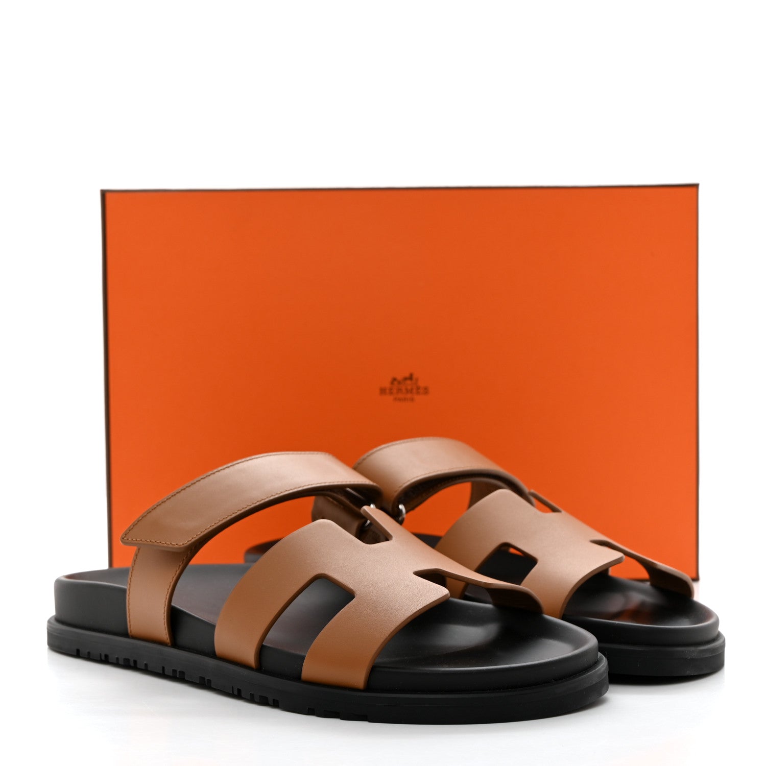 Hermes Calfskin Womens Chypre Sandals 40 Gold 9 of 9