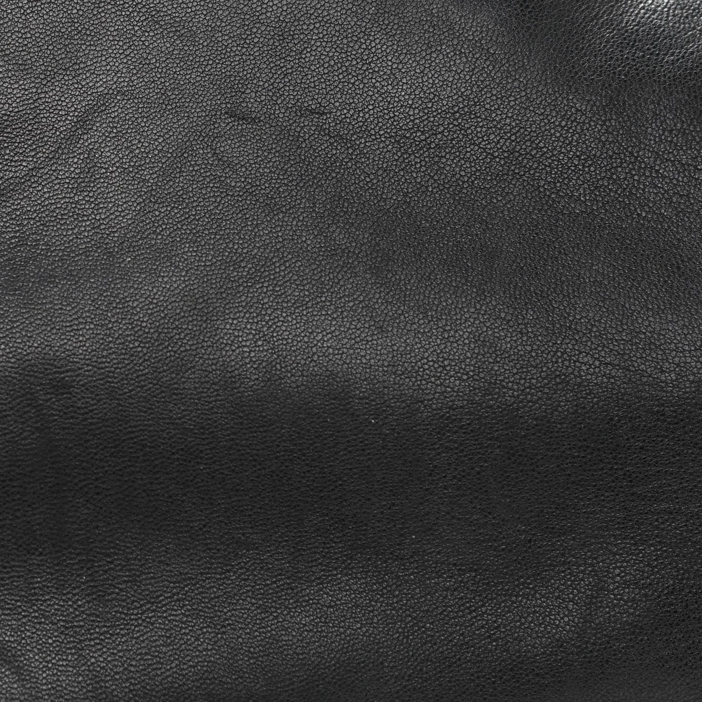 Lambskin Contrast Stitch Surpique Accordion Flap Black