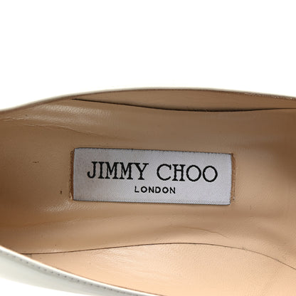 Jimmy Choo Patent Alia Pumps 37.5 White 8 of 9