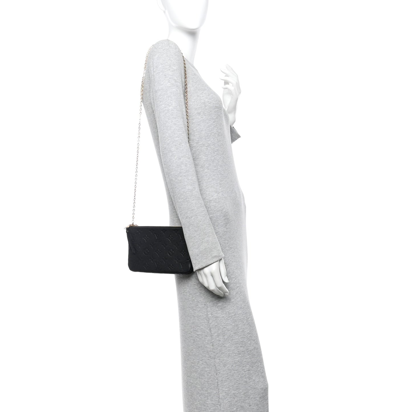 Empreinte Double Zip Pochette Black