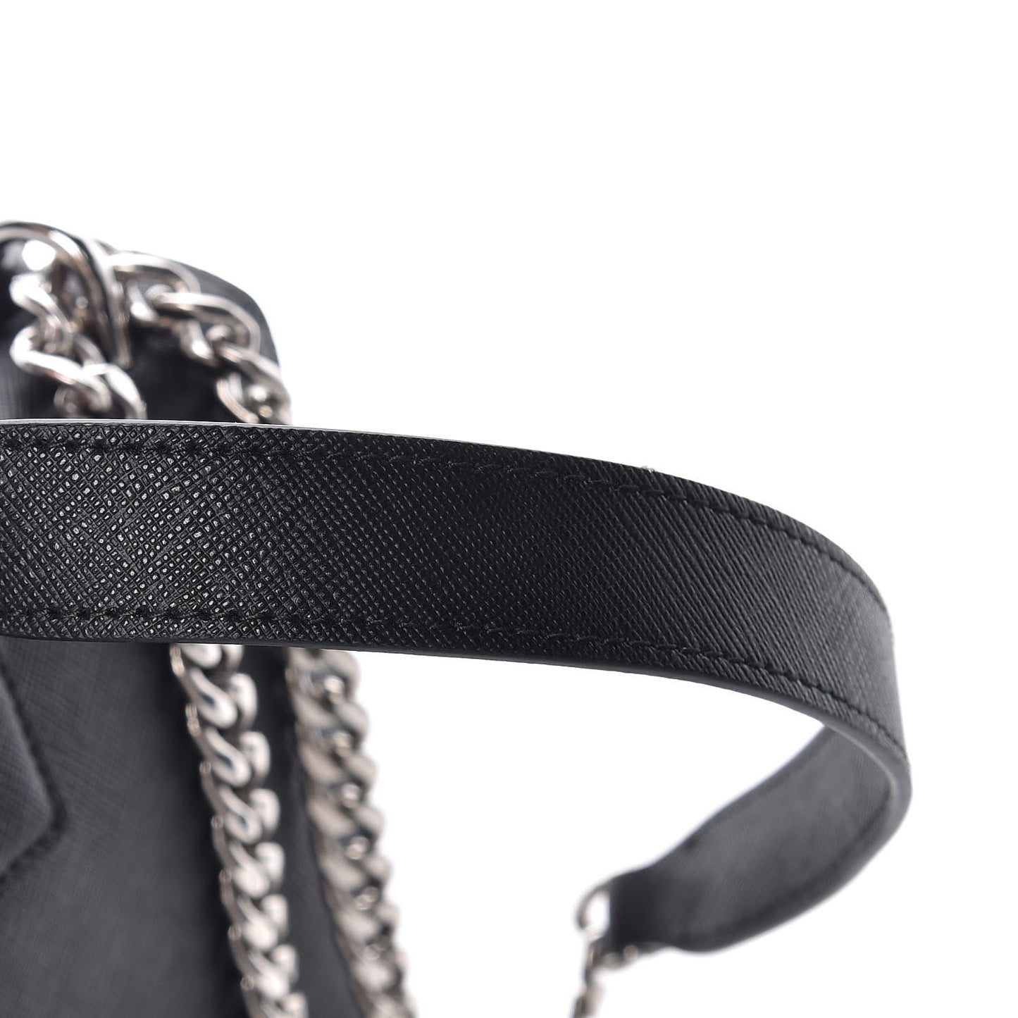 Saffiano Pattina Crossbody Bag Black