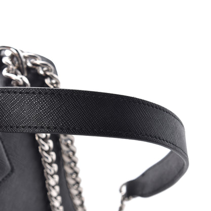 Prada Saffiano Pattina Crossbody Bag Black 7 of 9