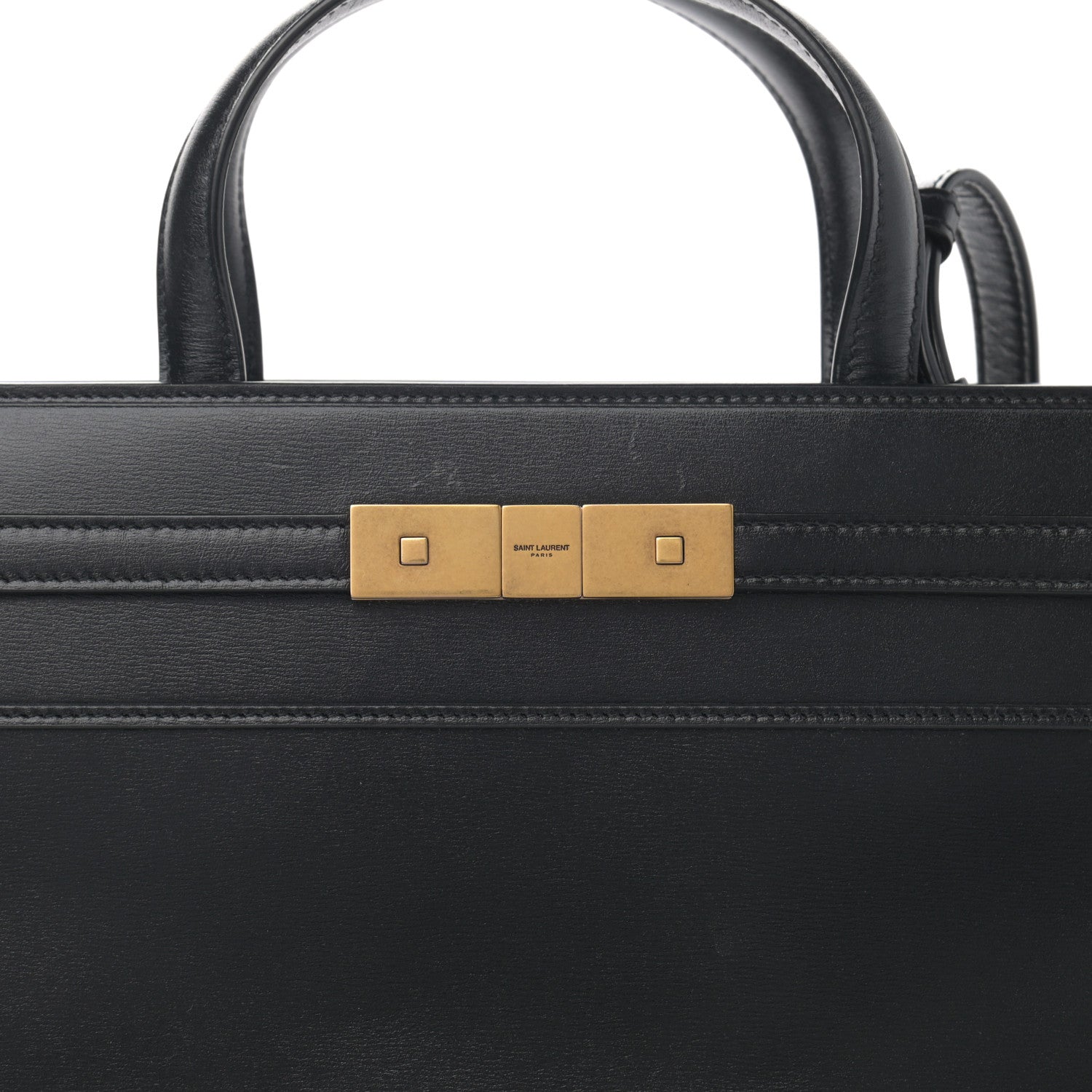 Saint Laurent Calfskin Small Manhattan Shopper Tote Black 8 of 11