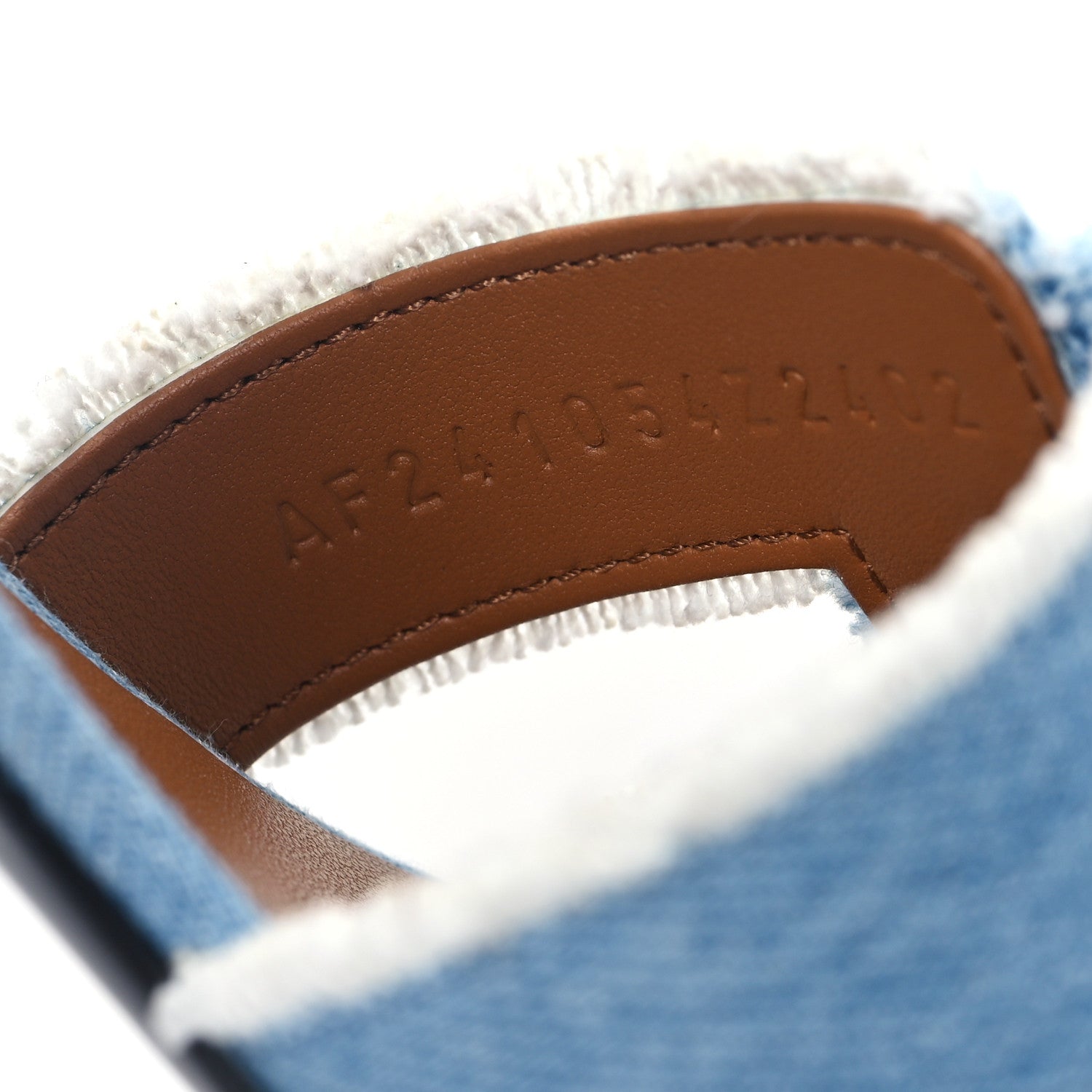 Hermes Denim Fringe Oasis Sandals 38.5 Bleu Clair 8 of 9