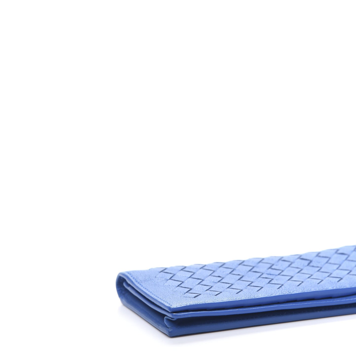 Nappa Intrecciato Long Bi-Fold Wallet Signal Blue