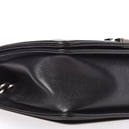 Chanel Calfskin Double Stitch Medium Boy Flap Black 10 of 12