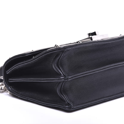Miu Miu Pattina Nappa Crystal Studded Borchie Flap Bag Black 6 of 14