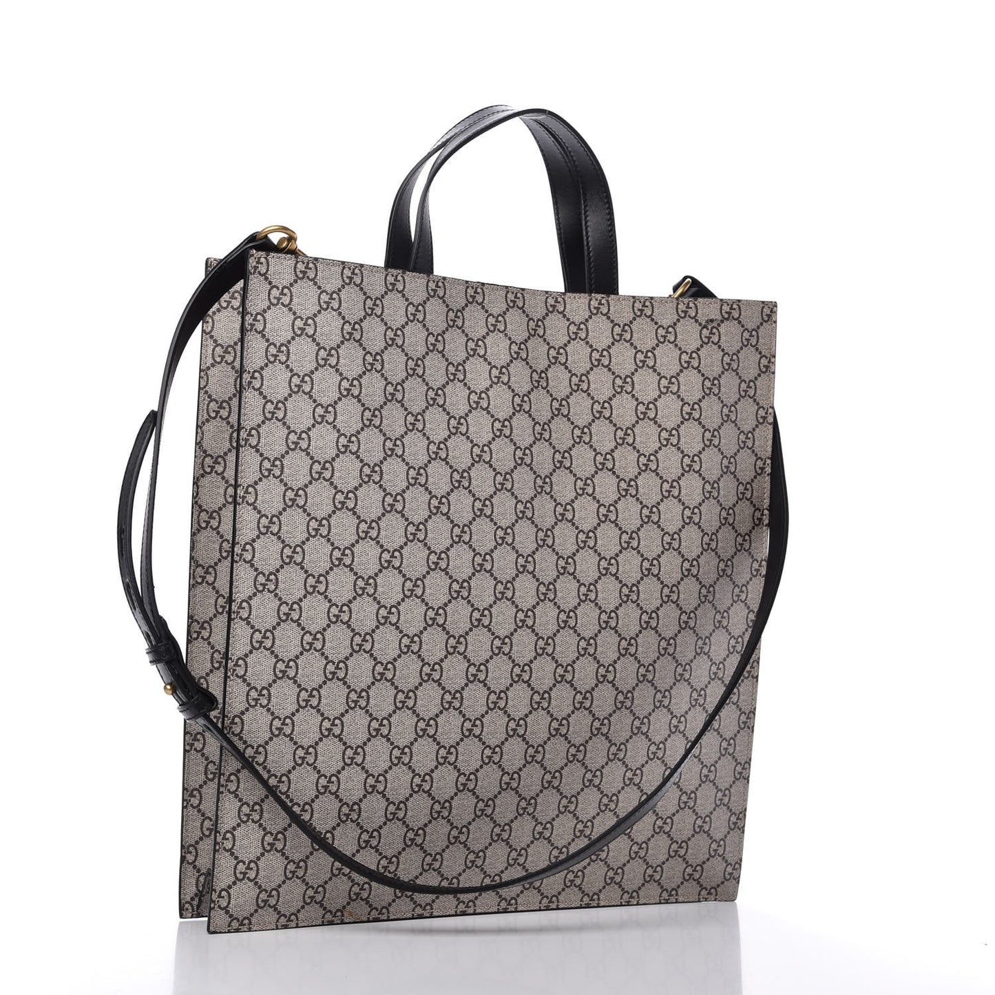 Soft GG Supreme Monogram Kingsnake Vertical Tote Black