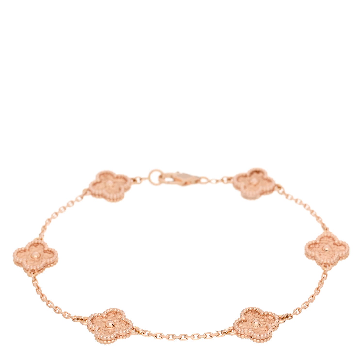 Van Cleef & Arpels 18K Rose Gold 6 Motifs Sweet Alhambra Bracelet 1 of 5