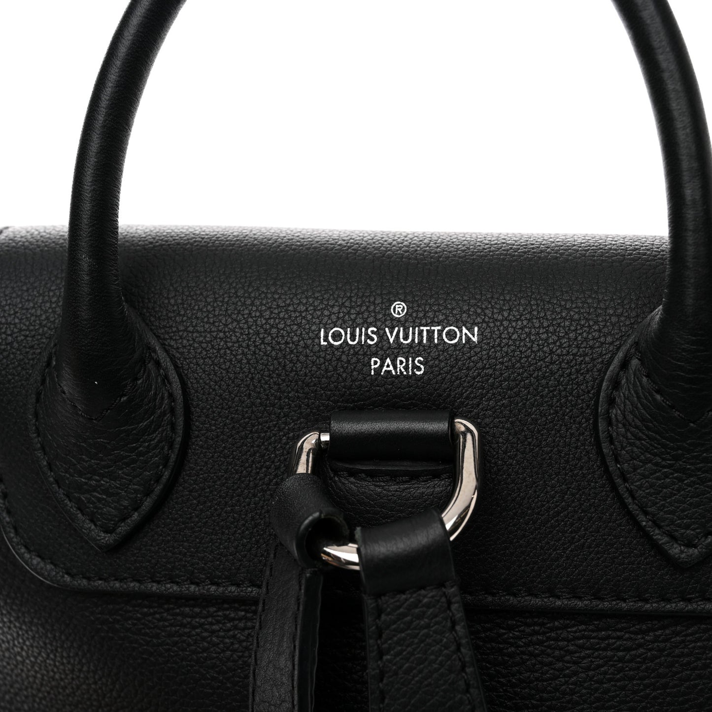 Calfskin Lockme Backpack Black