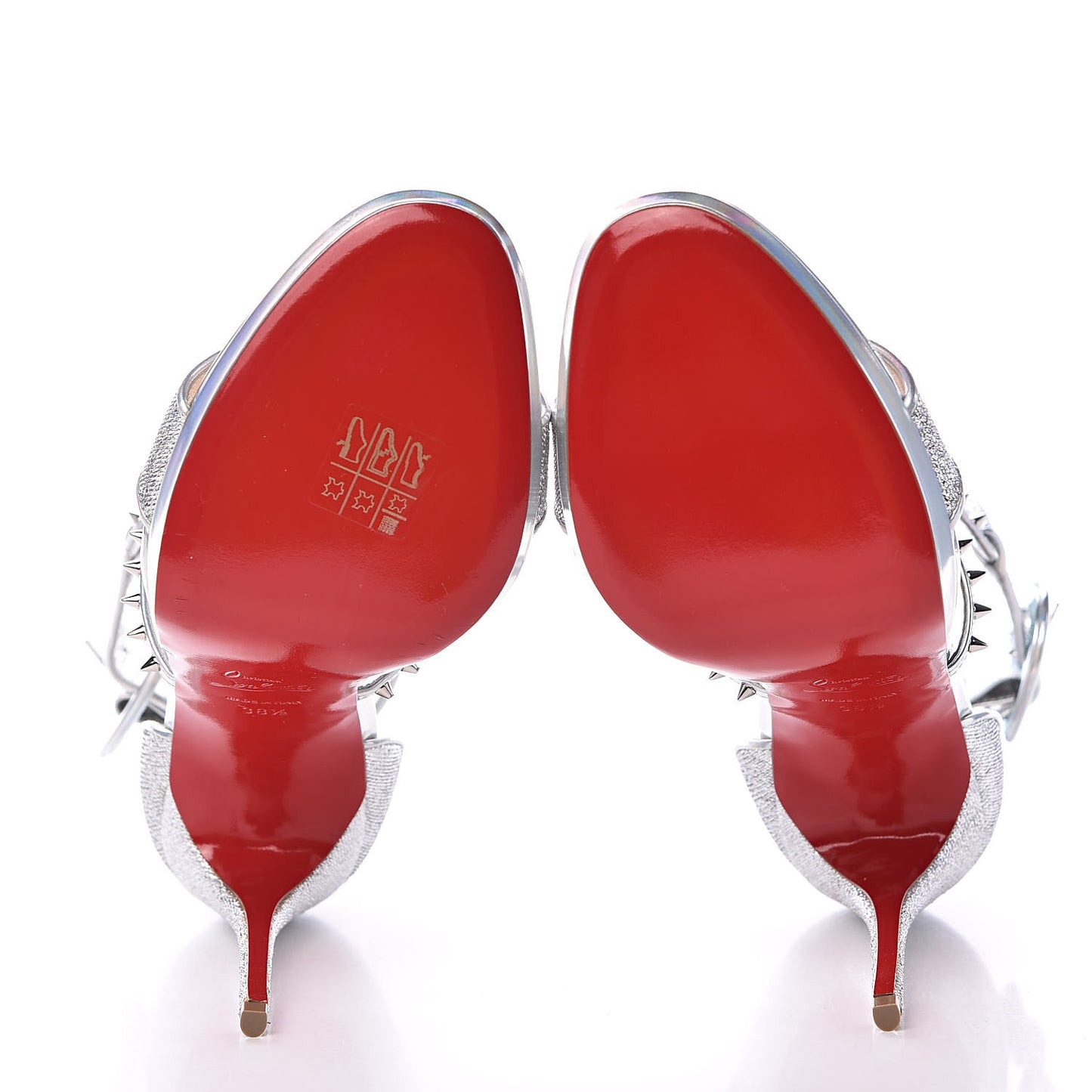 Lurex Specchio Choca Lux 120 Sandals 38.5 Silver