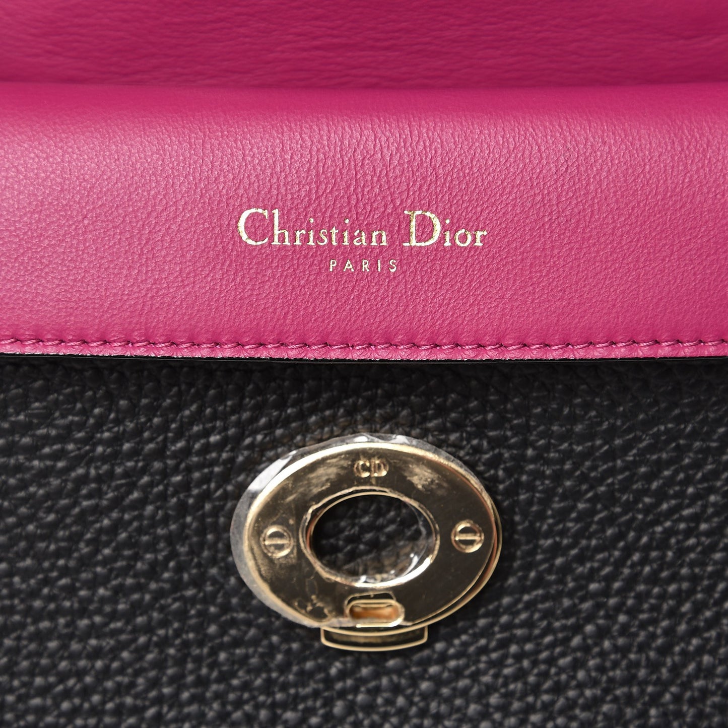 Bullcalf Mini Be Dior Flap Black Fraise