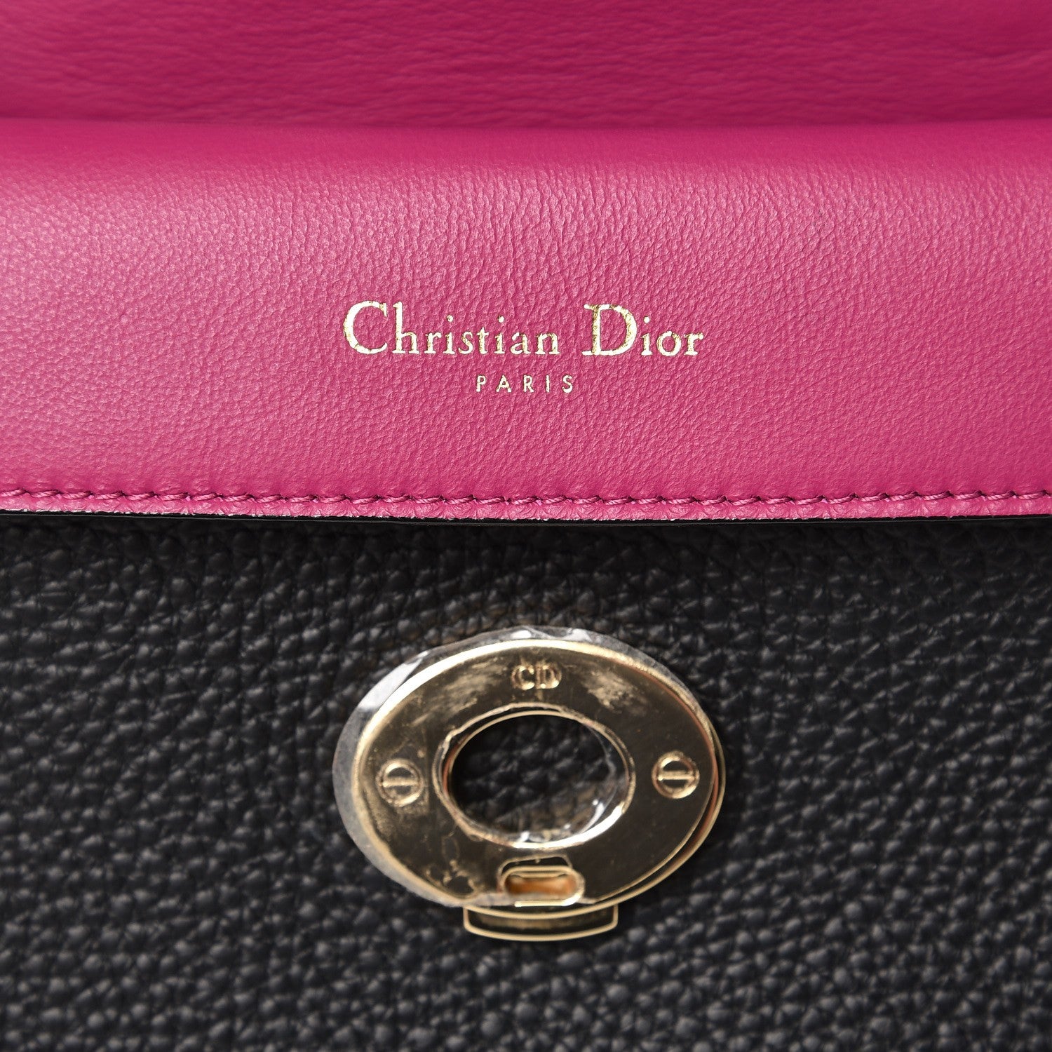 Christian Dior Bullcalf Mini Be Dior Flap Black Fraise 6 of 8